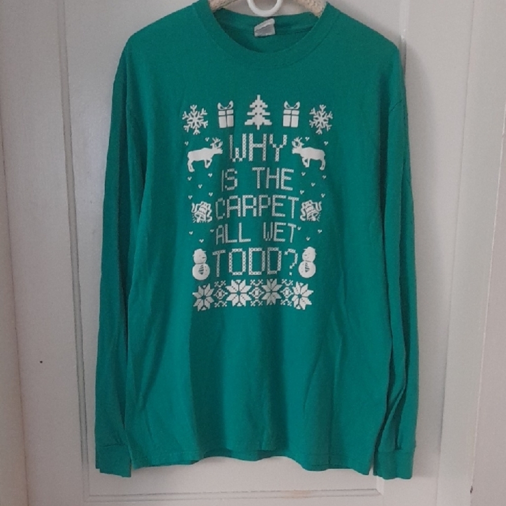 Christmas Vacation "Why Is The Carpet All Wet Todd?" Long-Sleeve Unisex/Men's L